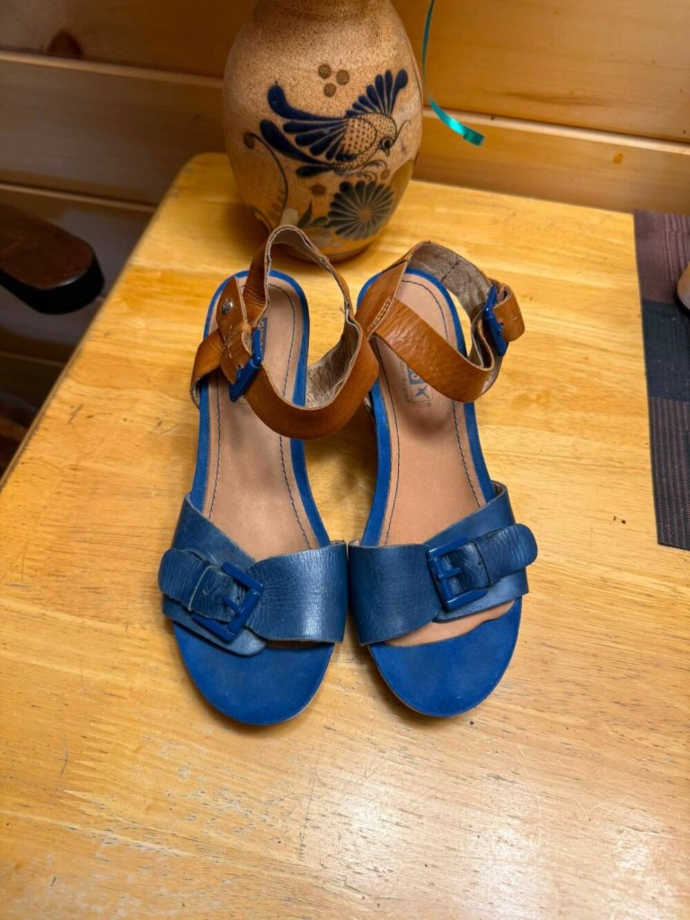 Pikolino Leather Wedge Sandals